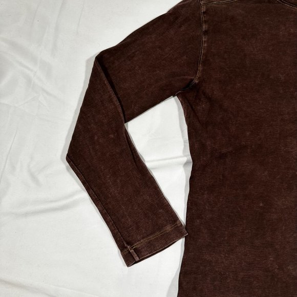 Jake Agave Men's Large Brown Premium Cotton Long Sleeve Shirt - Picture 10 of 12